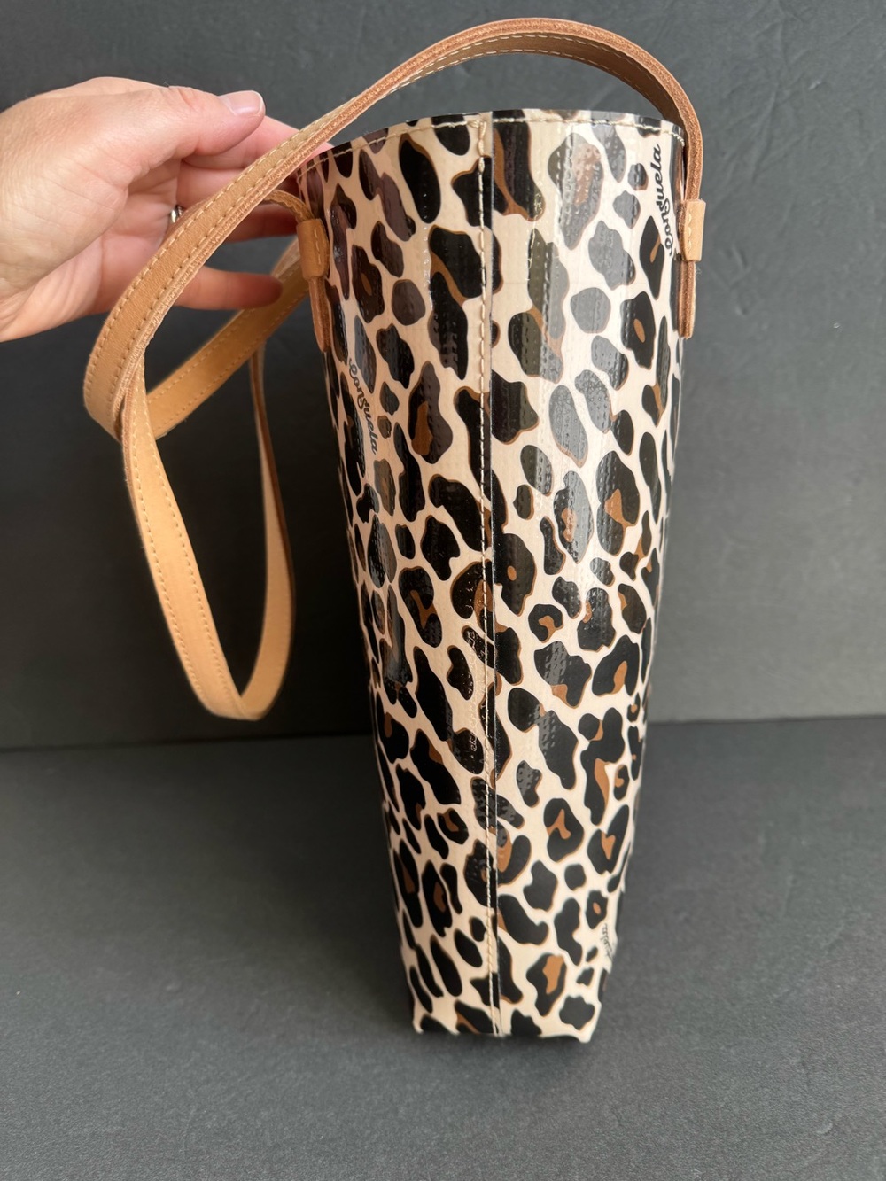 Consuela Everyday Tote Bag Cheetah Leopard Print Purse EUC - Picture 6 of 12
